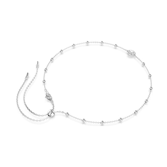 Bracciale catena Swarovski rodiato con sfere e cristalli REGOLABILE