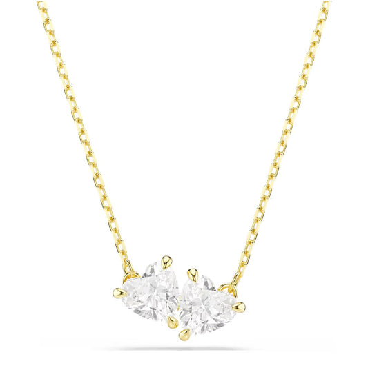 Collana girocollo Swarovski dorato con cristalli bianchi MISURA UNICA