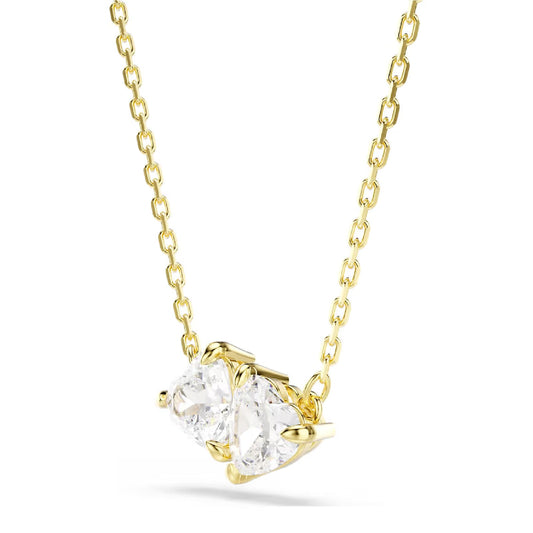 Collana girocollo Swarovski dorato con cristalli bianchi MISURA UNICA