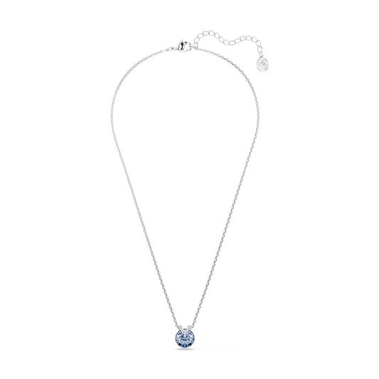 Collana con pendente Swarovski con cristallo blu e bianchi MISURA UNICA