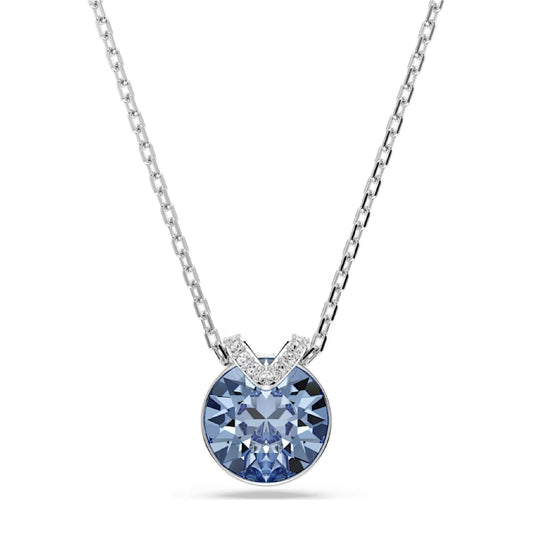 Collana con pendente Swarovski con cristallo blu e bianchi MISURA UNICA