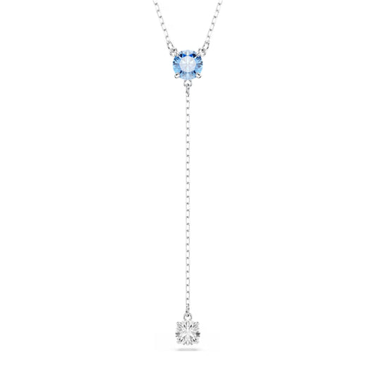 Collana con pendente Swarovski con cristalli bianchi e blu MISURA UNICA