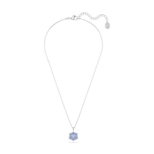 Collana con pendente Swarovski rodiato con fiocco di neve MISURA UNICA