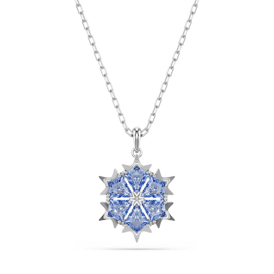 Collana con pendente Swarovski rodiato con fiocco di neve MISURA UNICA
