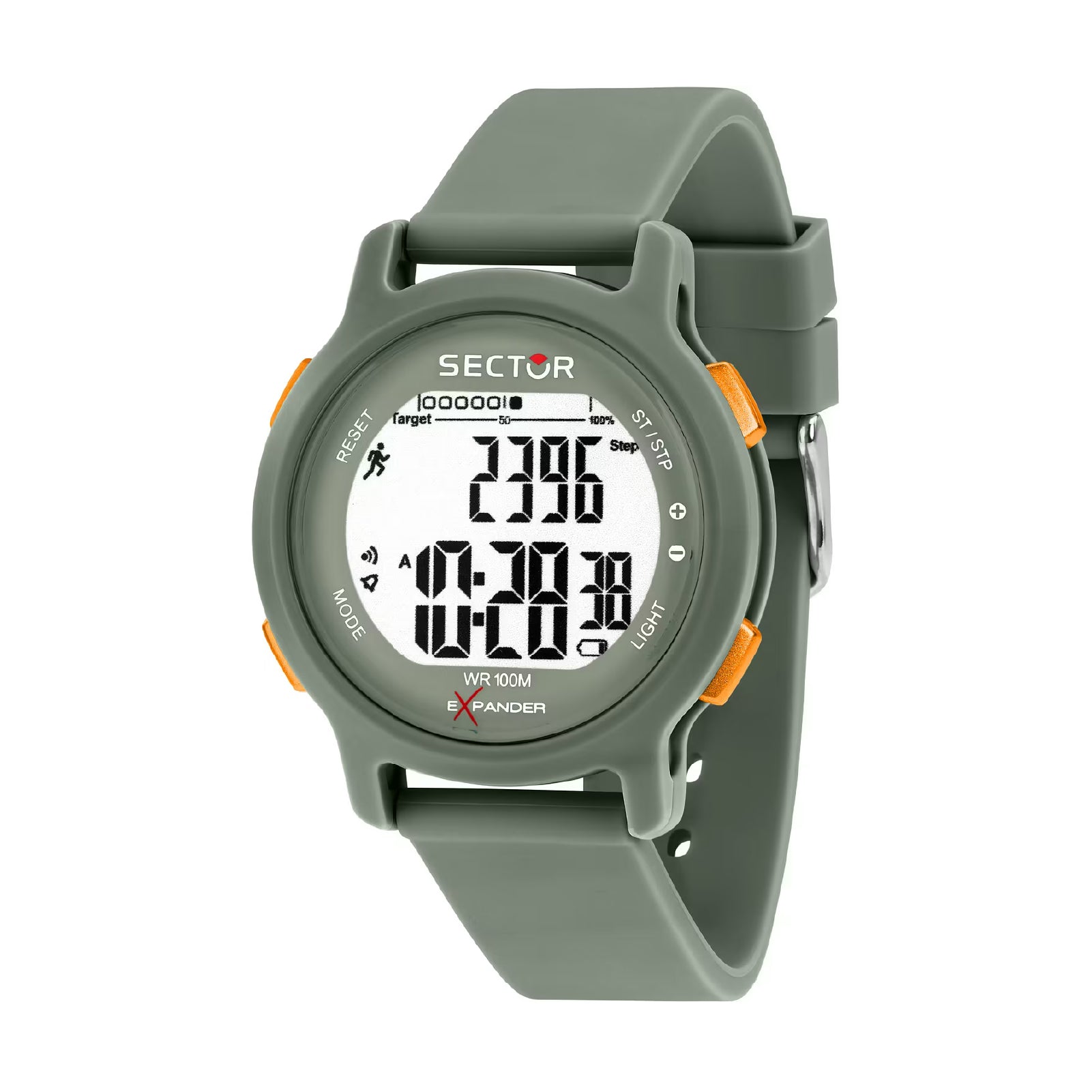 Orologio digitale Sector Ex-27 materiale sintetico grigio/verde