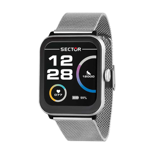 Orologio smartwatch Sector S-08 in acciaio maglia mesh MISURA UNICA