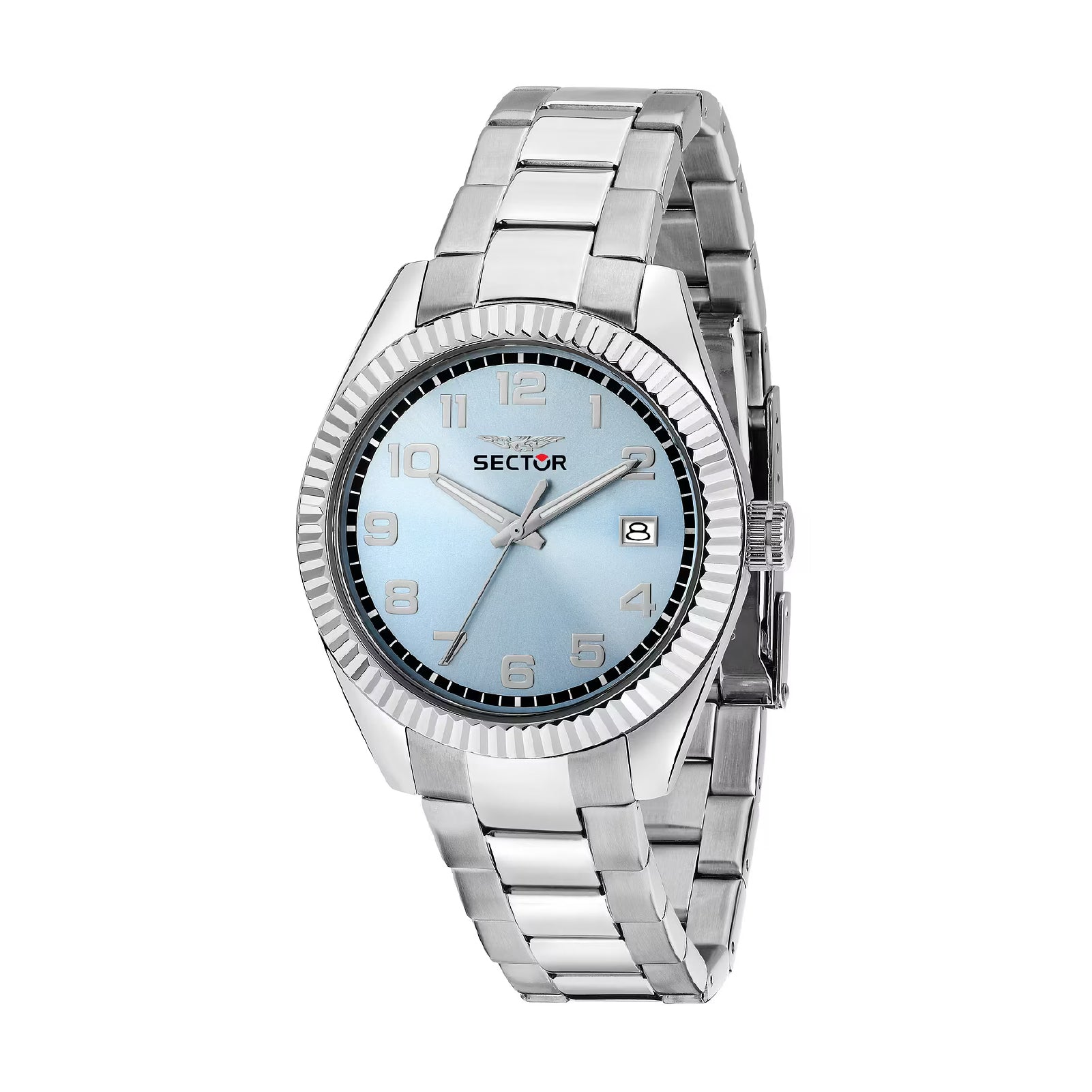 Orologio da uomo Sector in acciaio con quadrante azzurro
