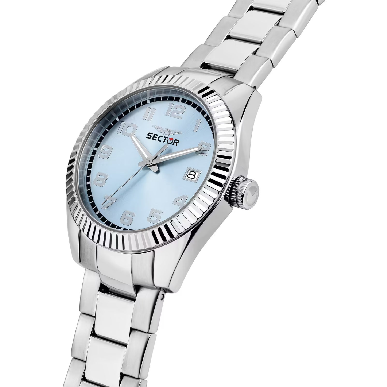 Orologio da uomo Sector in acciaio con quadrante azzurro