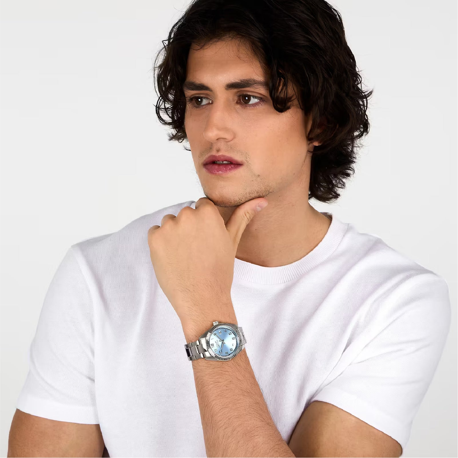 Orologio da uomo Sector in acciaio con quadrante azzurro