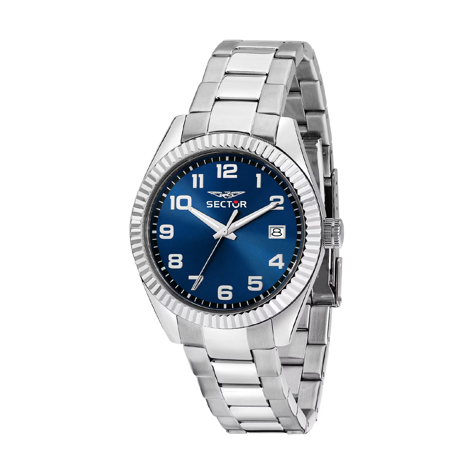 Orologio solotempo uomo Sector acciaio con quadrante blu