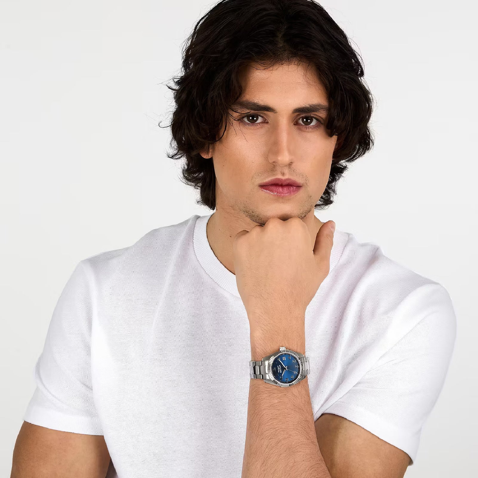 Orologio solotempo uomo Sector acciaio con quadrante blu