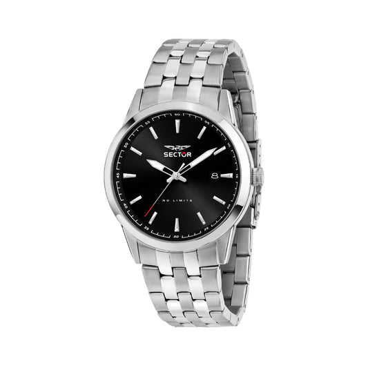 Orologio al solo tempo Sector in acciaio color argento e nero S.R3253517029