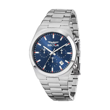 Orologio cronografo Sector in acciaio quadrante blu MISURA UNICA