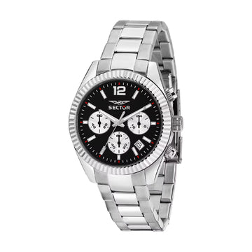 Orologio cronografo uomo Sector in acciaio quadrante nero