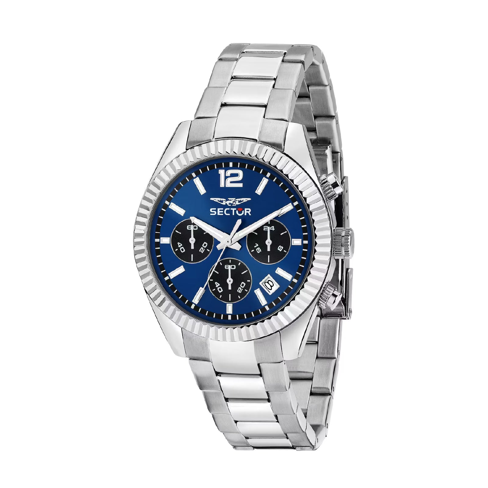 Orologio cronografo Sector acciaio quadrante blu R3273640030