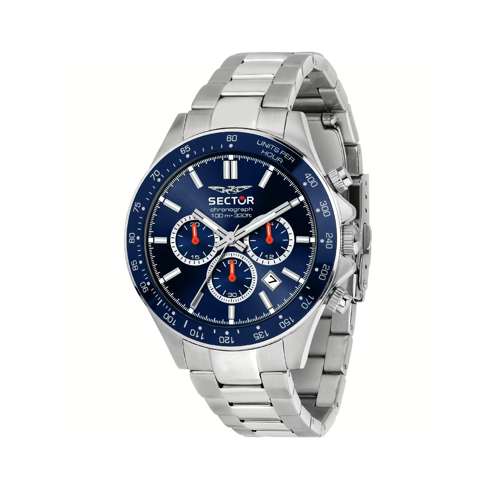 Cronografo Orologio Sector Uomo Quadrante Blu Orologio Cronografo