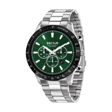 Orologio cronografo uomo Sector acciaio e quadrante verde