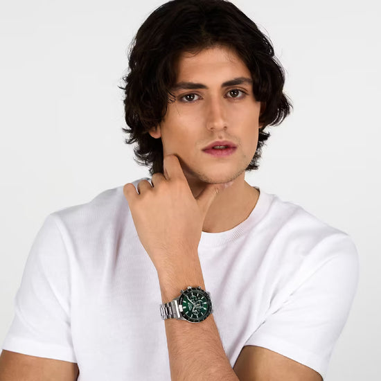 Orologio cronografo uomo Sector acciaio e quadrante verde