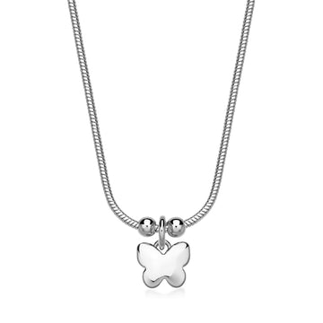 Collana donna S'agapõ in acciaio con farfalla pendente MISURA UNICA