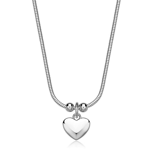 Collana donna S'agapõ in acciaio con cuore pendente MISURA UNICA