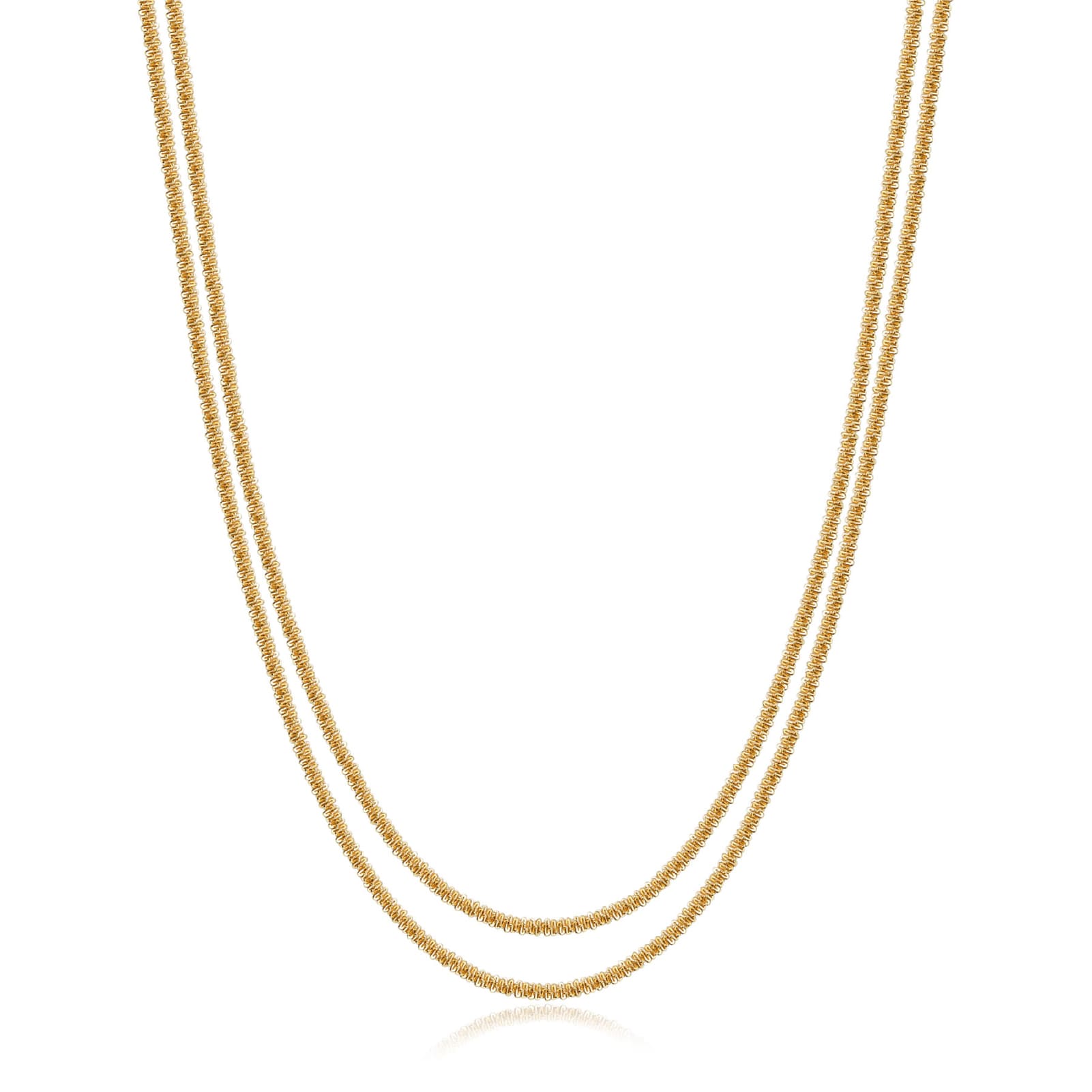 Collana girocollo multifilo S'agapõ in acciaio dorato MISURA UNICA