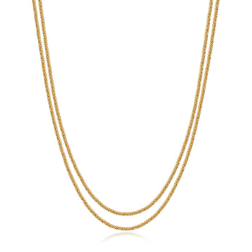 Collana girocollo multifilo S'agapõ in acciaio dorato MISURA UNICA