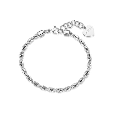 Bracciale catena torchon da donna S'agapõ in acciaio 18,5 cm
