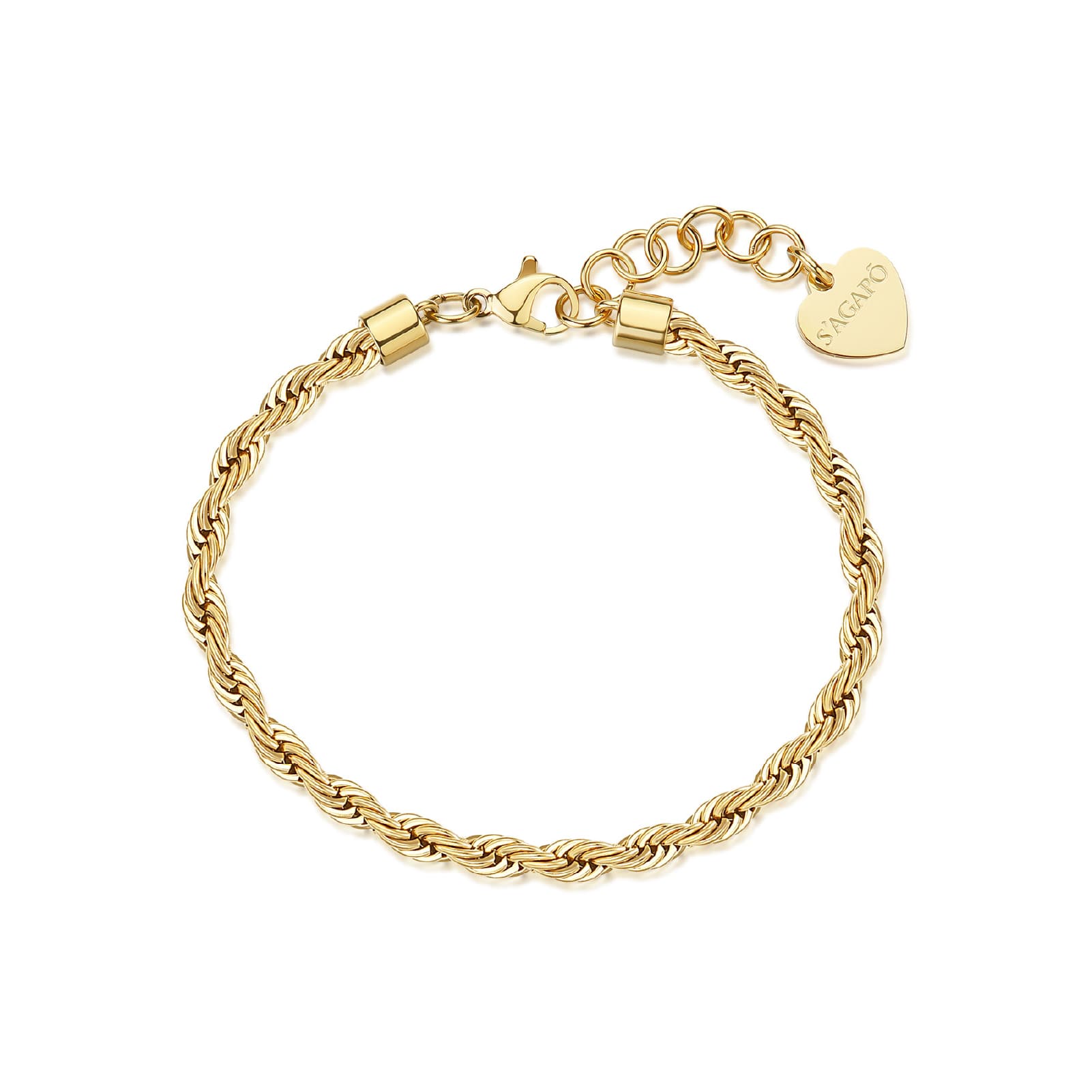Bracciale catena torchon donna S'agapõ in acciaio oro 18,5 cm