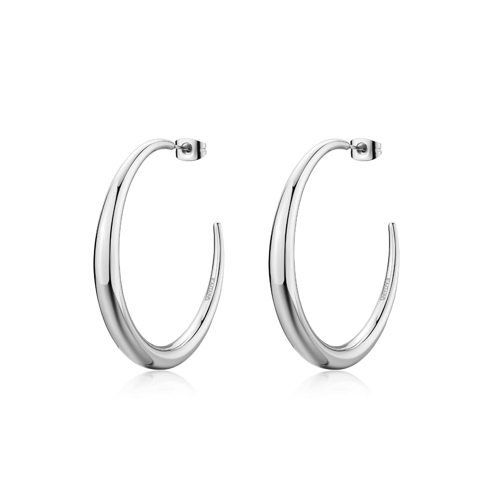 Orecchini a cerchio aperti da donna S'agapõ in acciaio MISURA UNICA