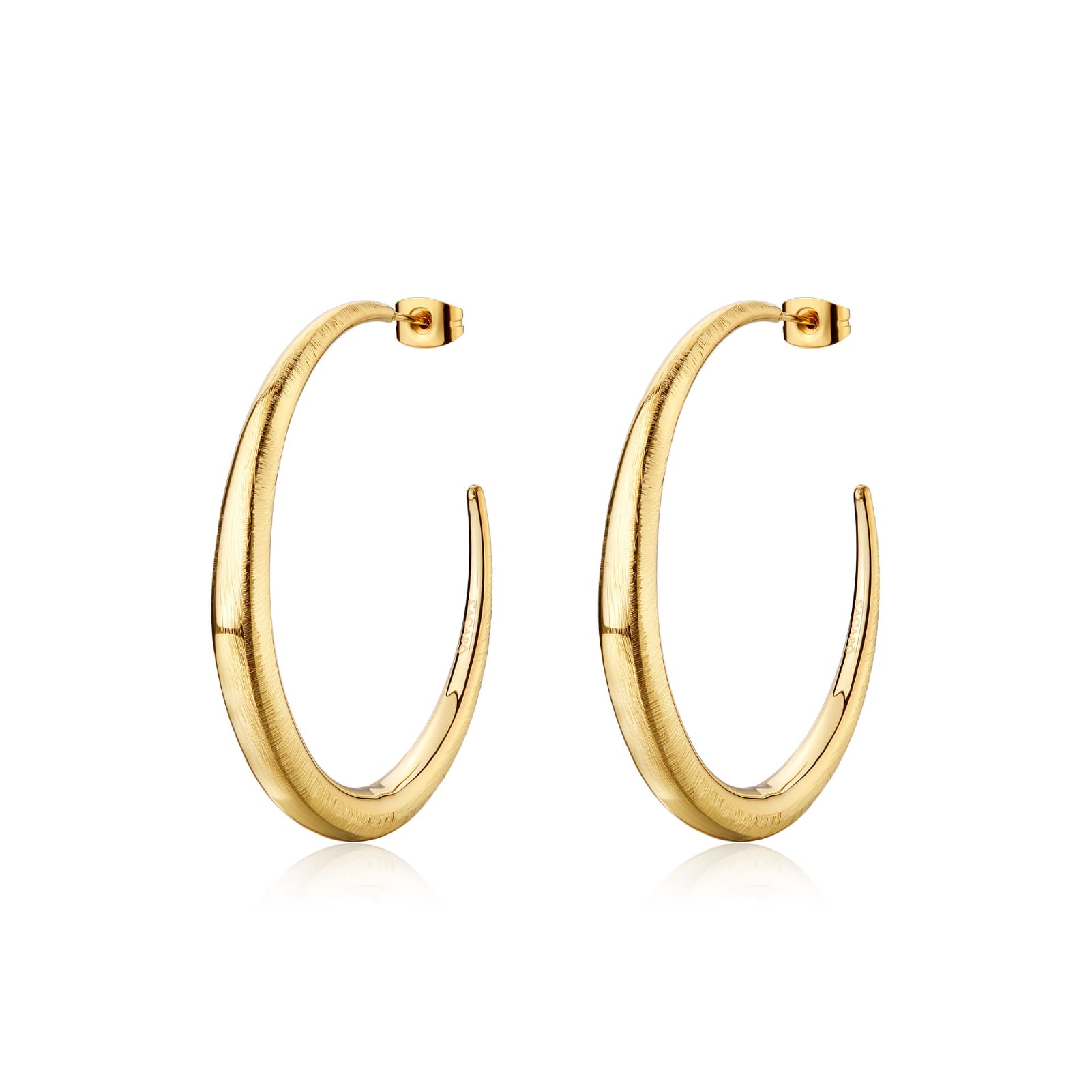 Orecchini a cerchio da donna S'agapõ in acciaio dorato MISURA UNICA