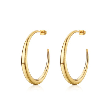 Orecchini a cerchio da donna S'agapõ in acciaio dorato MISURA UNICA