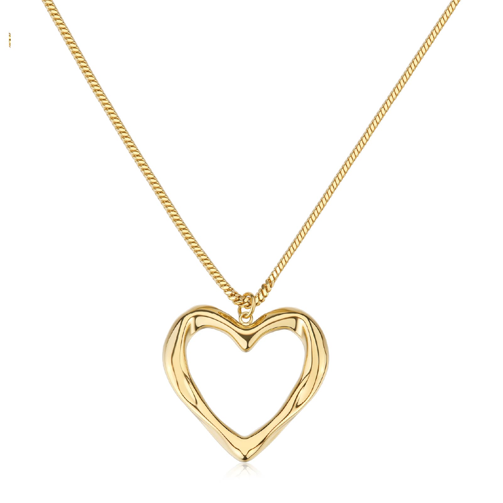 Collana donna S'agapõ in acciaio oro pendente a cuore MISURA UNICA