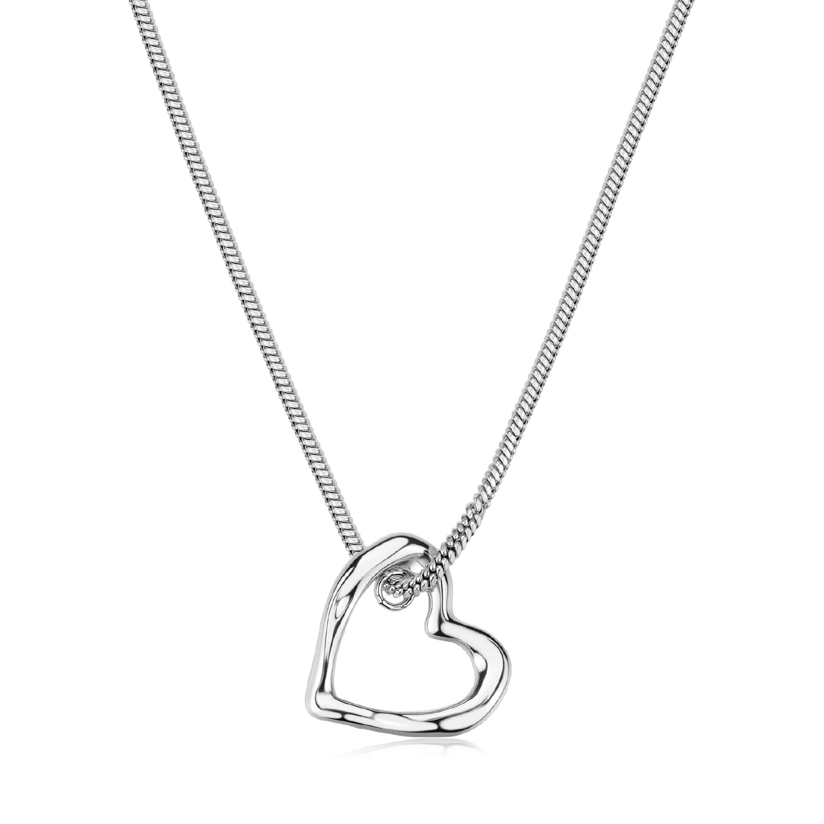 Collana donna S'agapõ in acciaio con pendente cuore MISURA UNICA