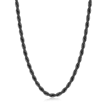 Collana girocollo S'agapõ in acciaio nero catena torchon MISURA UNICA