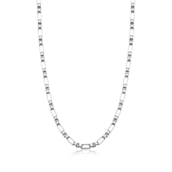 Collana girocollo S'agapõ in acciaio maglie rettangolari MISURA UNICA