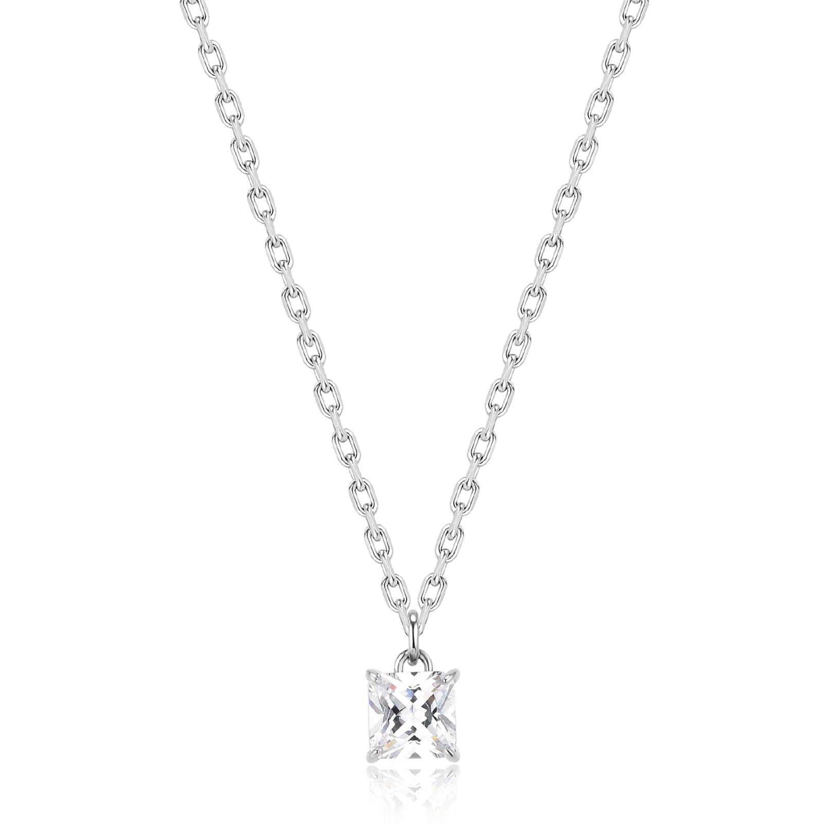 Collana girocollo uomo S'agapõ acciaio punto luce di zircone MISURA UNICA