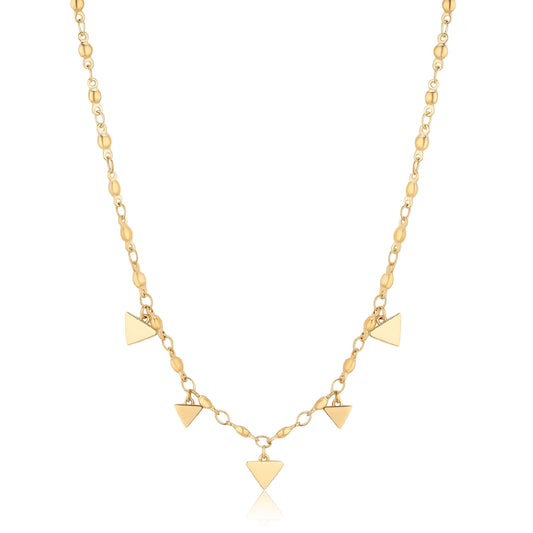 Collana girocollo donna S'agapõ acciaio corato e triangolini MISURA UNICA