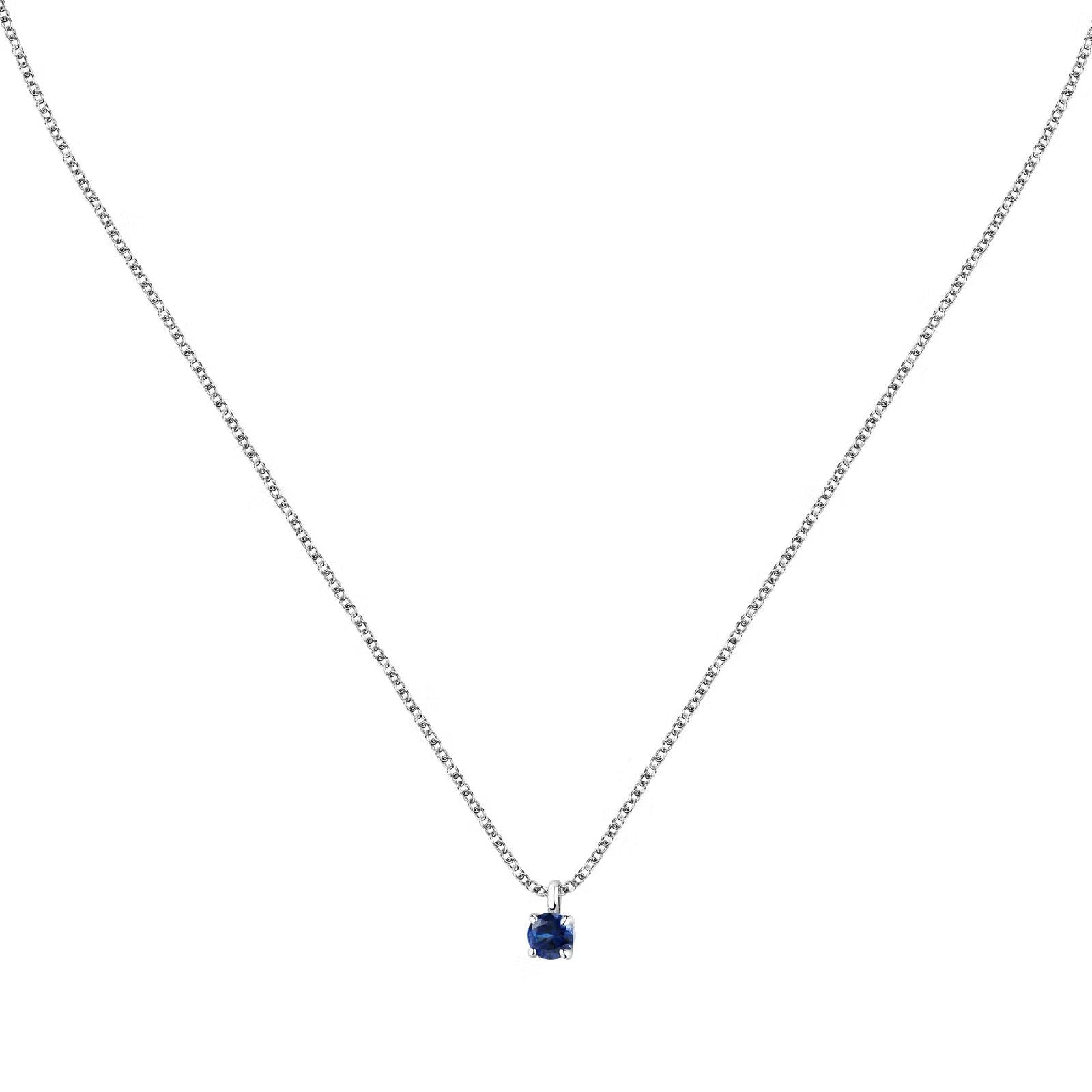 Collana punto luce donna Morellato Tesori argento zircone blu