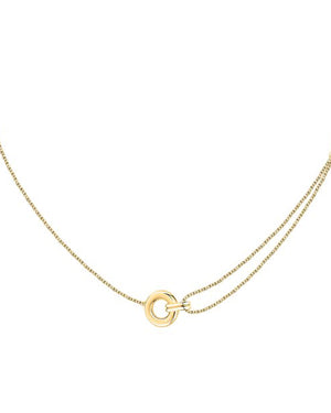 Collana girocollo donna Morellato Capsule By Aurora in argento 925 dorato con doppia catena e cerchio passante SANB01
