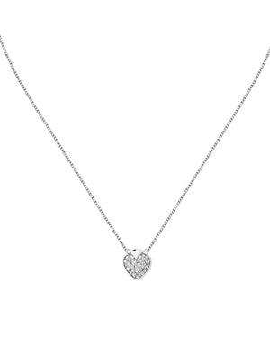 Collana girocollo da donna Morellato Talismani in acciaio inossidabile con cuore e pavé di cristalli SAVZ14