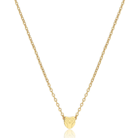 Collana donna S'agapõ Click in acciaio dorato con gufo SCK255-1