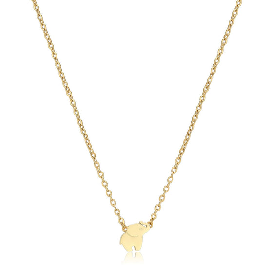 Collana donna S'agapõ Click in acciaio dorato con elefante SCK257-1