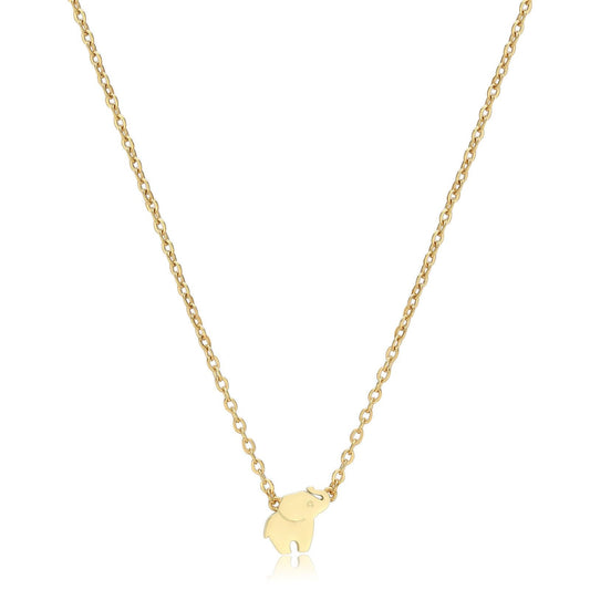 Collana donna S'agapõ Click in acciaio dorato con elefante SCK257-1