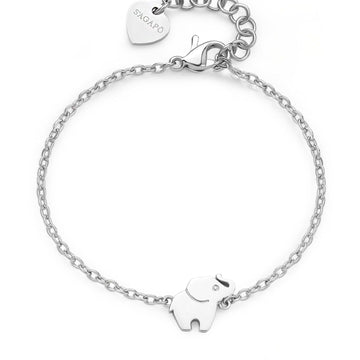 Bracciale donna S'agapõ Click in acciaio con elefante SCK264-1