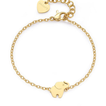 Bracciale donna S'agapõ Click in acciaio dorato con elefante SCK265-1