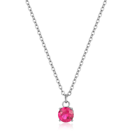 Collana donna S'agapõ Dazzly in acciaio con zircone zirconia rose SDZ02-1