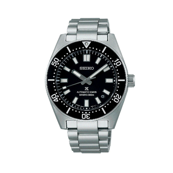 Orologio automatico Seiko in acciaio argento e nero da uomo SE.SPB453J1