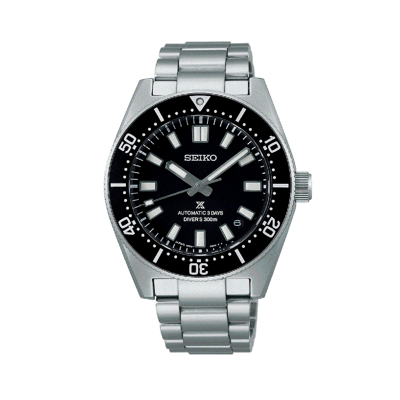 Orologio automatico Seiko in acciaio argento e nero da uomo SE.SPB453J1