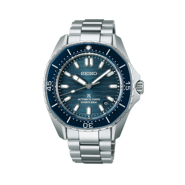 Orologio automatico Seiko in acciaio con quadrante blu MISURA UNICA