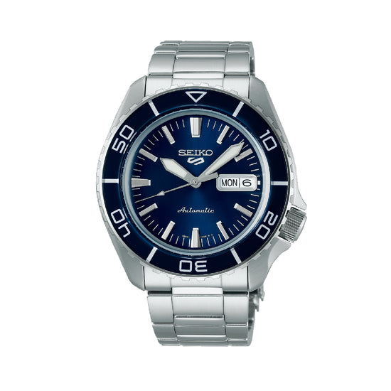 Orologio automatico Seiko acciaio argento e blu da uomo SE.SRPK97K1